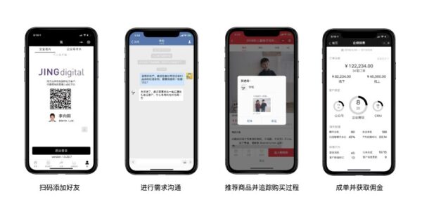 企业微信中利用JINGsales进行社交销售流程