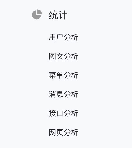 微信统计数据分析板块构成