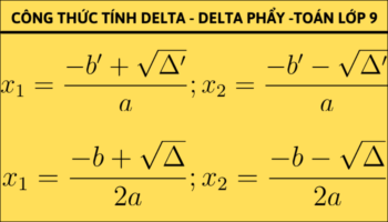 Công thức tính delta, delta phẩy