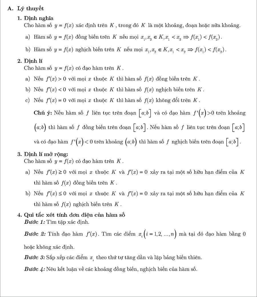 Tài liệu biện luận m để hàm số đơn điệu trên R