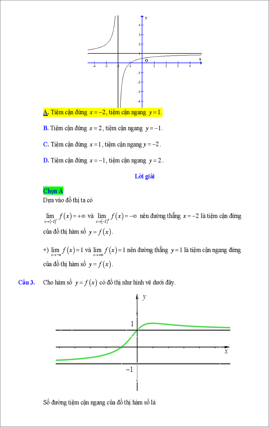 Các dạng toán về hàm ẩn liên quan đến tiệm cận của hàm số 3