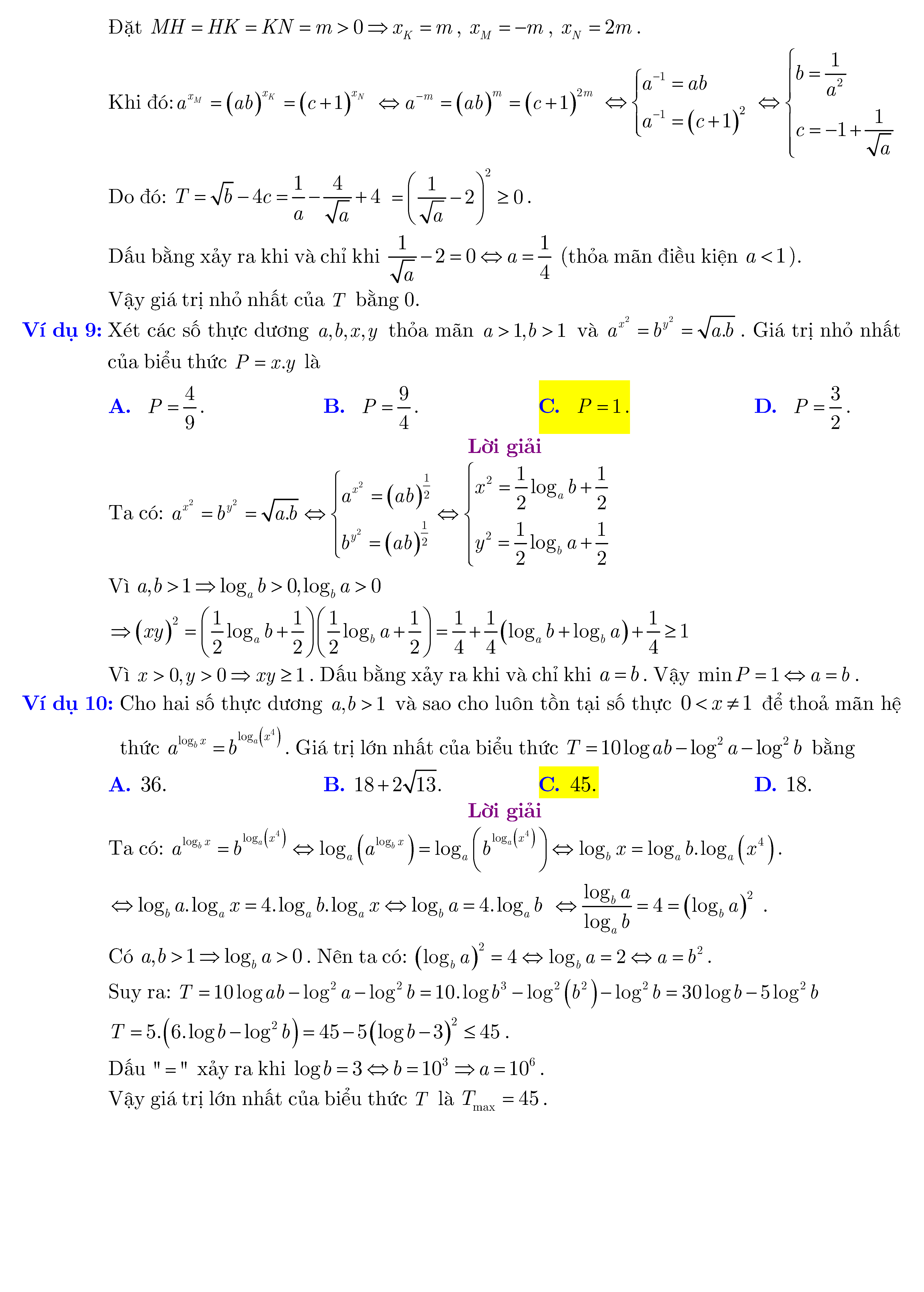 Tài liệu về hàm số logarit, hàm số mũ 17